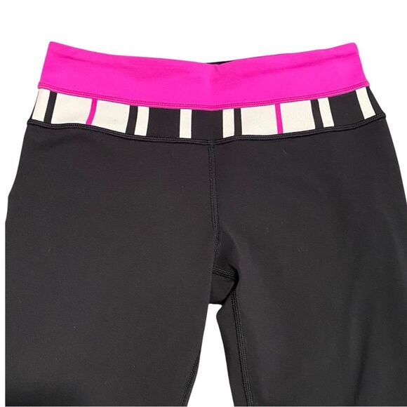 Lululemon Low Rise Black Astro Leggings Size 4 - Picture 6 of 11